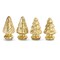 5.25" Mini Gold Mercury Glass Christmas Ornament – Vintage-Inspired Holiday Decor